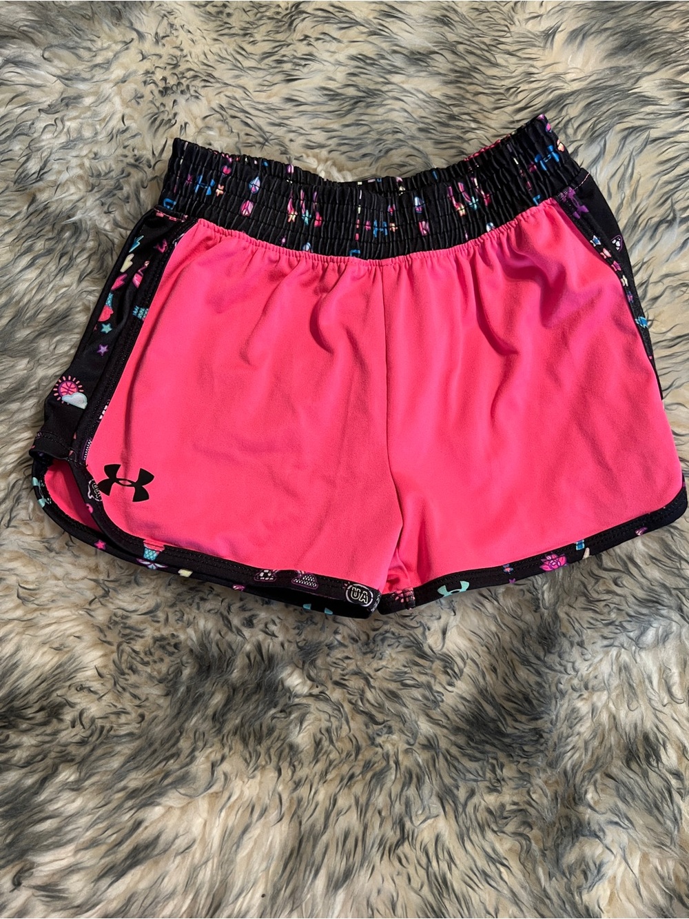 Under Armour Girls Pink Athletic Shorts